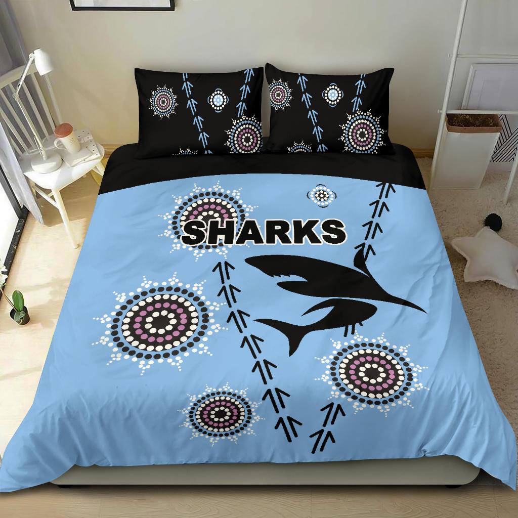 cronulla-bedding-set-sharks-simple-indigenous-blue