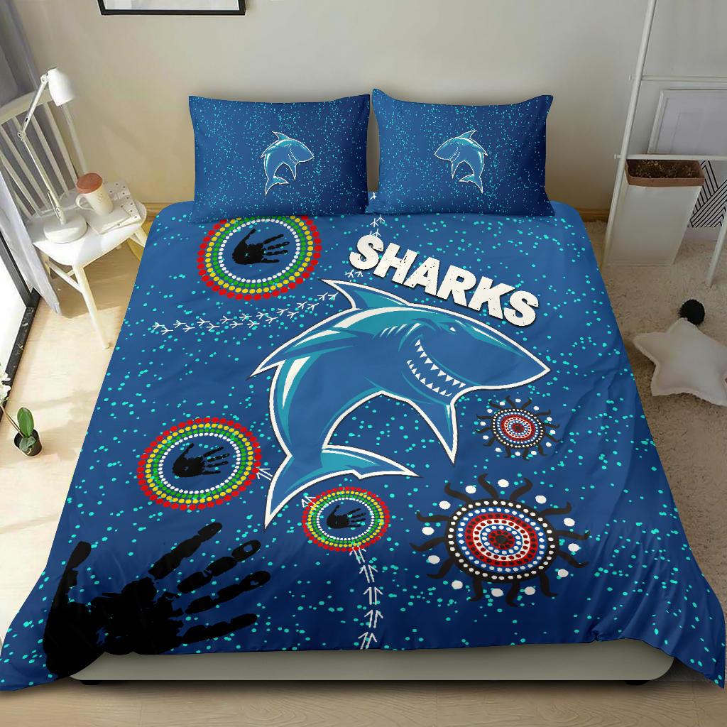 naidoc-sharks-bedding-set-cronulla-aboriginal-style