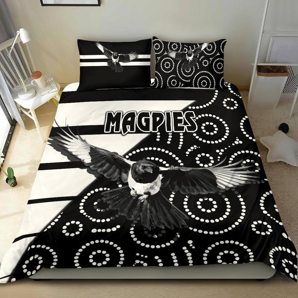 western-suburbs-magpies-bedding-set-simple-indigenous