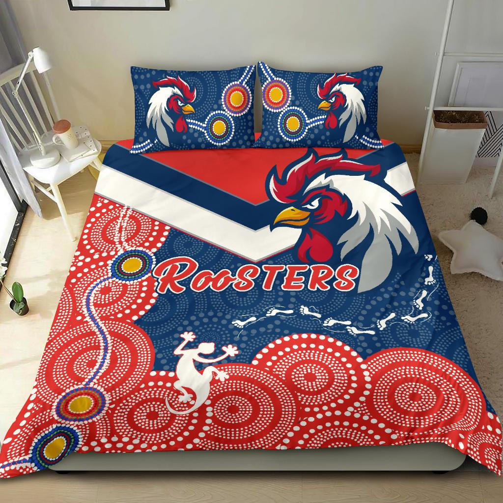 roosters-bedding-set-red-aboriginal-rugby