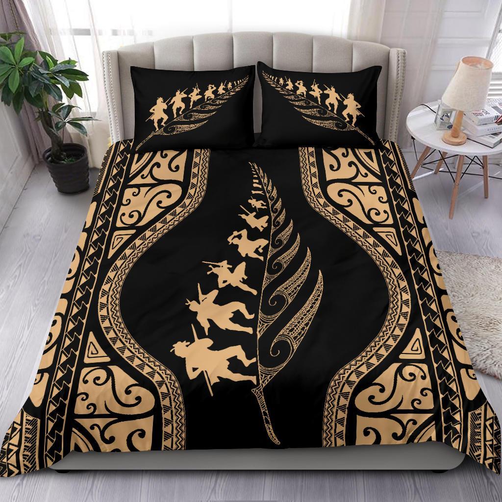 new-zealand-haka-fern-bedding-set-gold