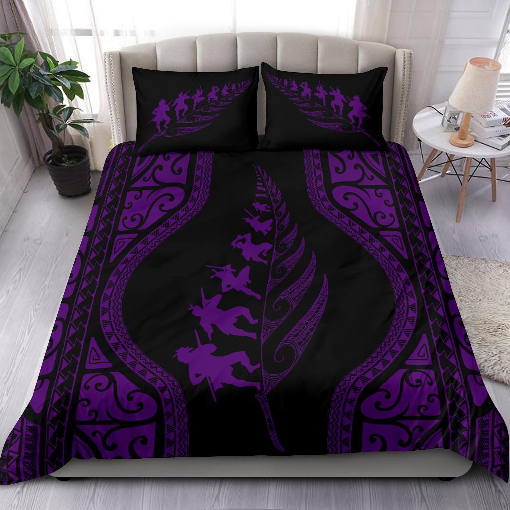 new-zealand-haka-fern-bedding-set-violet