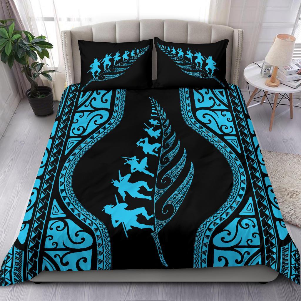 new-zealand-haka-fern-bedding-set-blue
