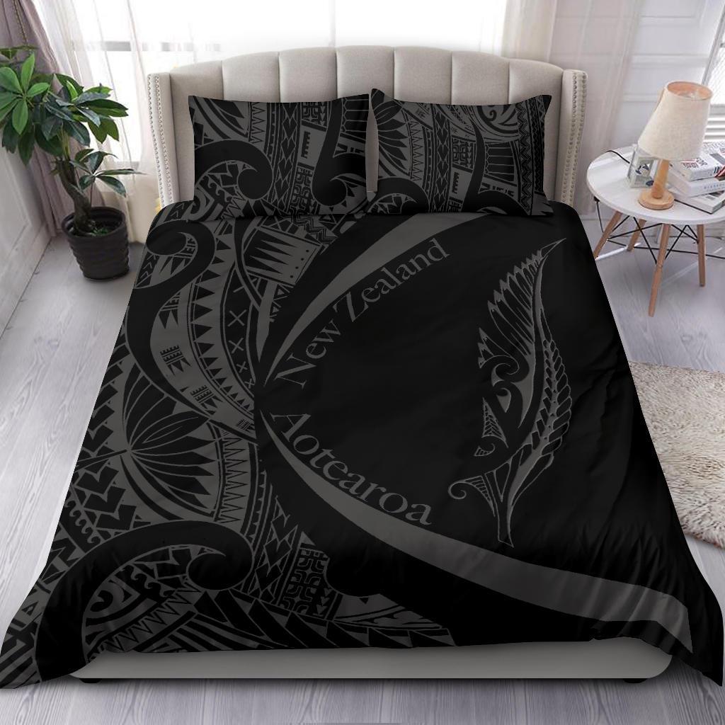 new-zealand-silver-fern-bedding-set-maori-tattoo-circle-style