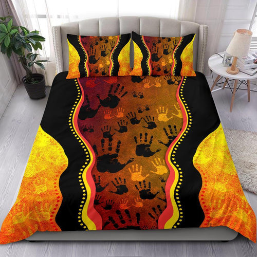 bedding-sets-aboriginal-rock-painting-hand-art-golden-style