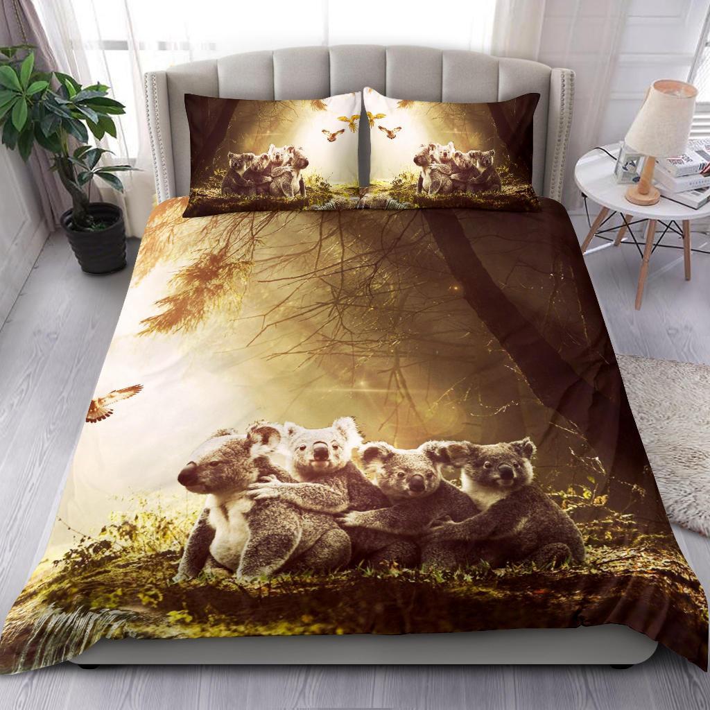 bedding-set-koala-family-landscape-art