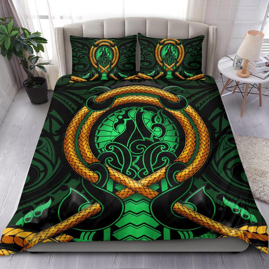 maori-new-zealand-bedding-set-manaia-green-duvet-cover-and-pillow-case