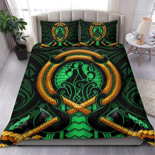 maori-new-zealand-bedding-set-manaia-green-duvet-cover-and-pillow-case