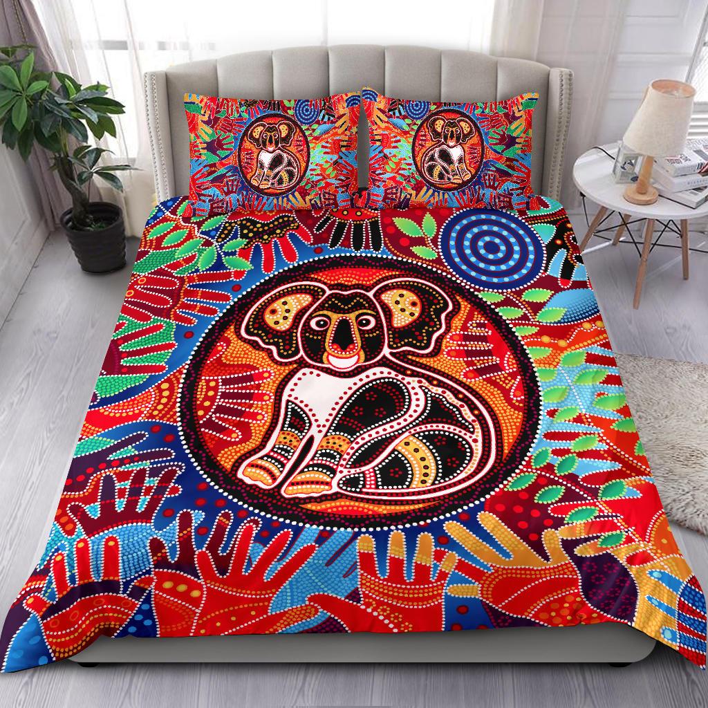aboriginal-bedding-set-koala-and-hand-art-dot-painting-bedding-set