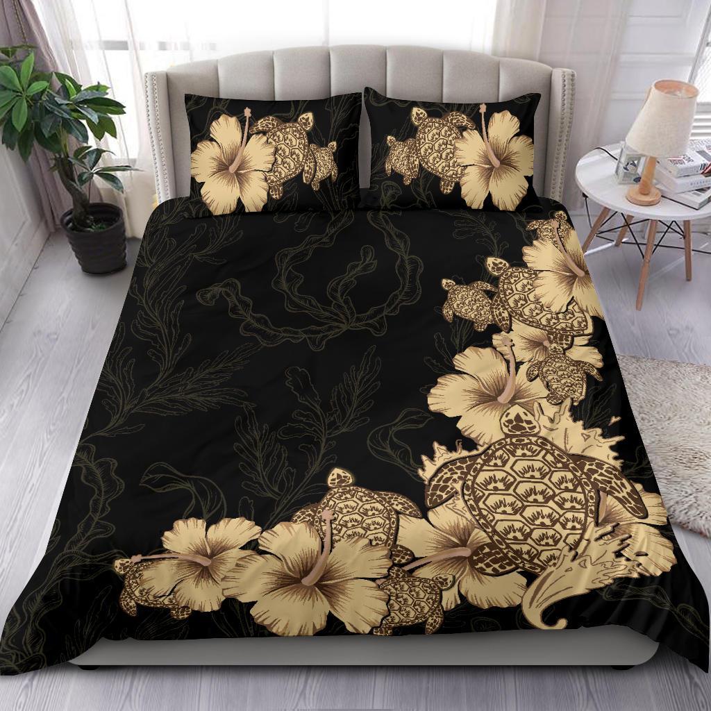 hibiscus-plumeria-golden-turtle-bedding-set