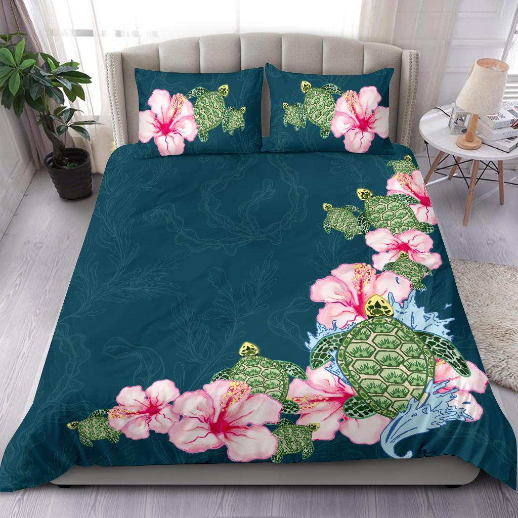 hibiscus-turtle-bedding-set