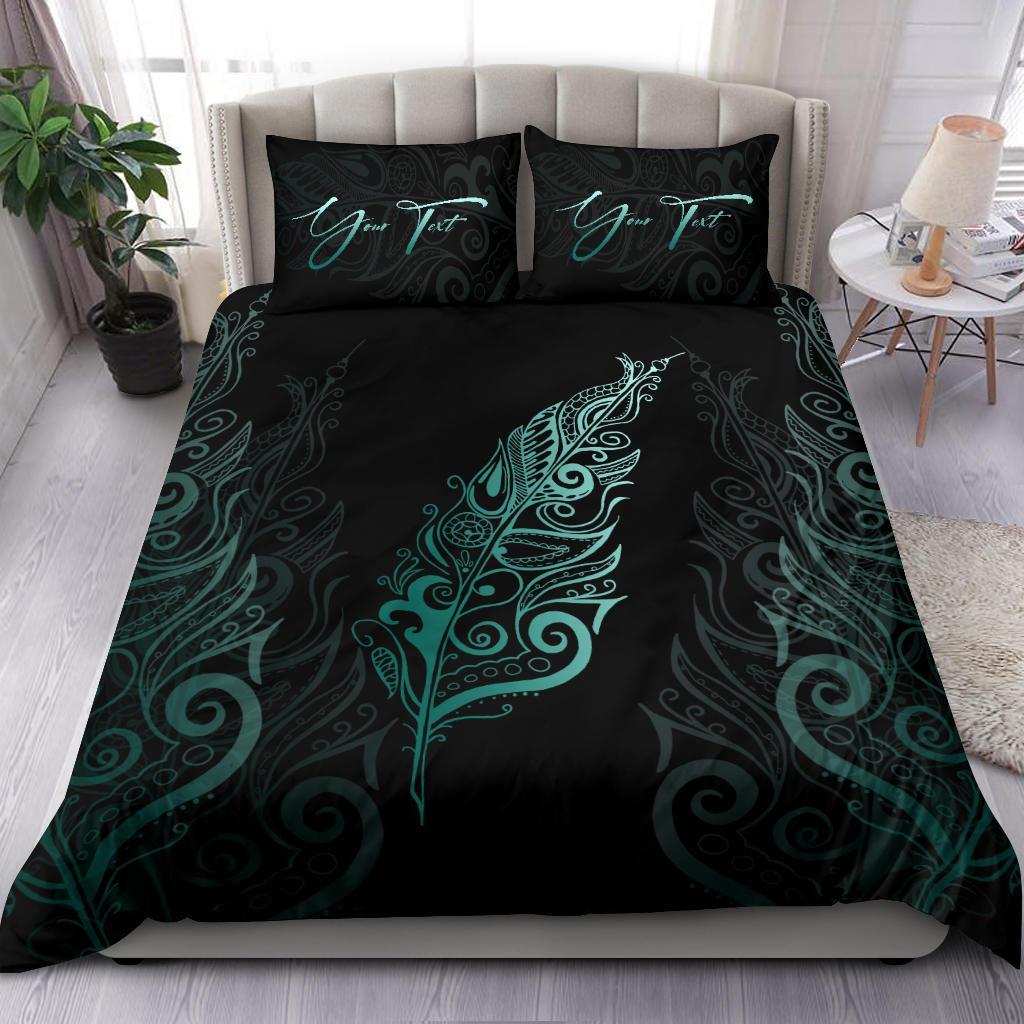 signature-custom-light-silver-fern-bedding-set-turquoise