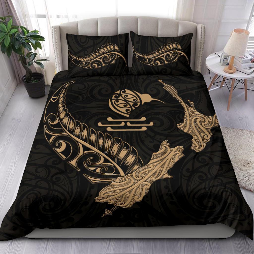 new-zealand-heart-bedding-set-map-kiwi-mix-silver-fern-gold