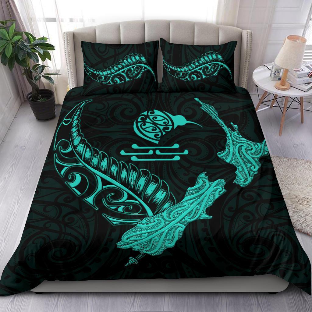 new-zealand-heart-bedding-set-map-kiwi-mix-silver-fern-turquoise