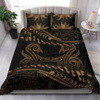 new-zealand-bedding-set-gold-manaia-maori-silver-fern-duvet-cover