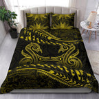 new-zealand-bedding-set-yellow-manaia-maori-silver-fern-duvet-cover