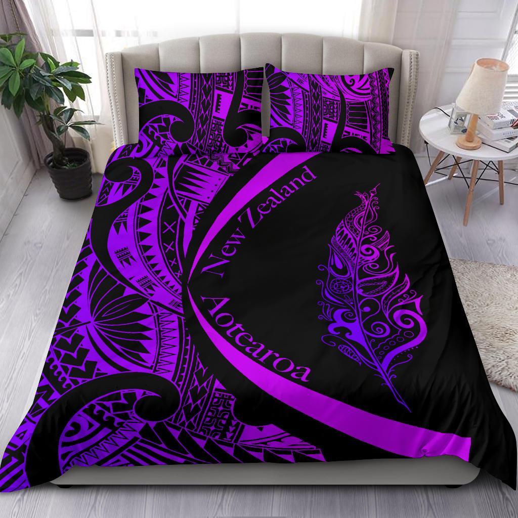 light-silver-fern-maori-bedding-set-circle-style-purple