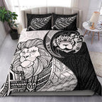 lion-maori-tattoo-silver-fern-bedding-set