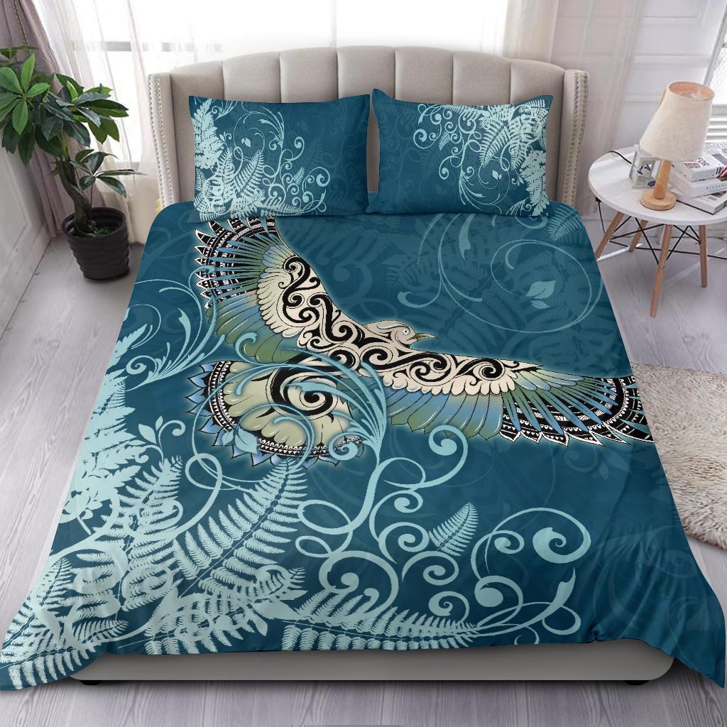 new-zealand-bedding-set-silver-fern-polynesian-style-maori-kea-bird