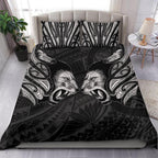 double-lion-maori-tattoo-bedding-set-new-zealand-white