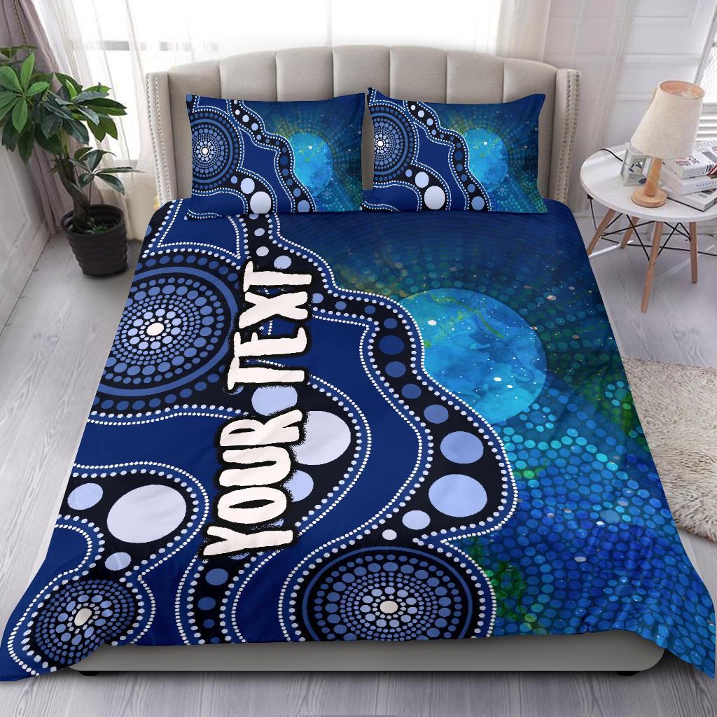 custom-text-aboriginal-bedding-set-australia-indigenous-flag-circle-dot-painting-art-blue