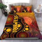 custom-text-aboriginal-bedding-set-australia-indigenous-flag-circle-dot-painting-art-golden