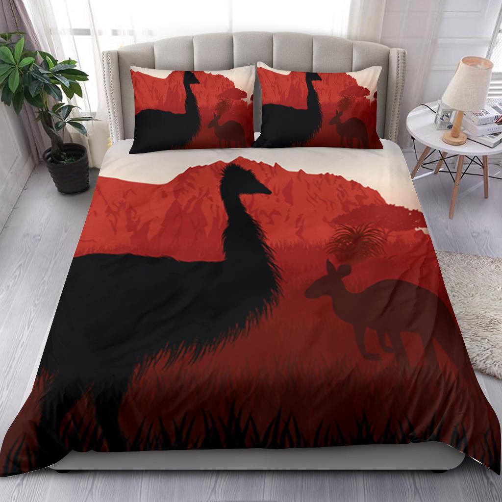 bedding-set-australian-nature-with-emu-and-kangaroo