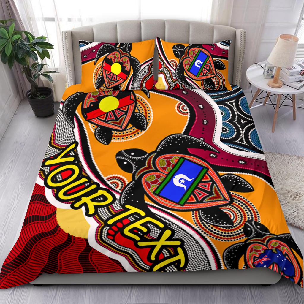 custom-1saustralia-bedding-set-australia-aboriginal-dots-with-turtle-and-naidoc-flags