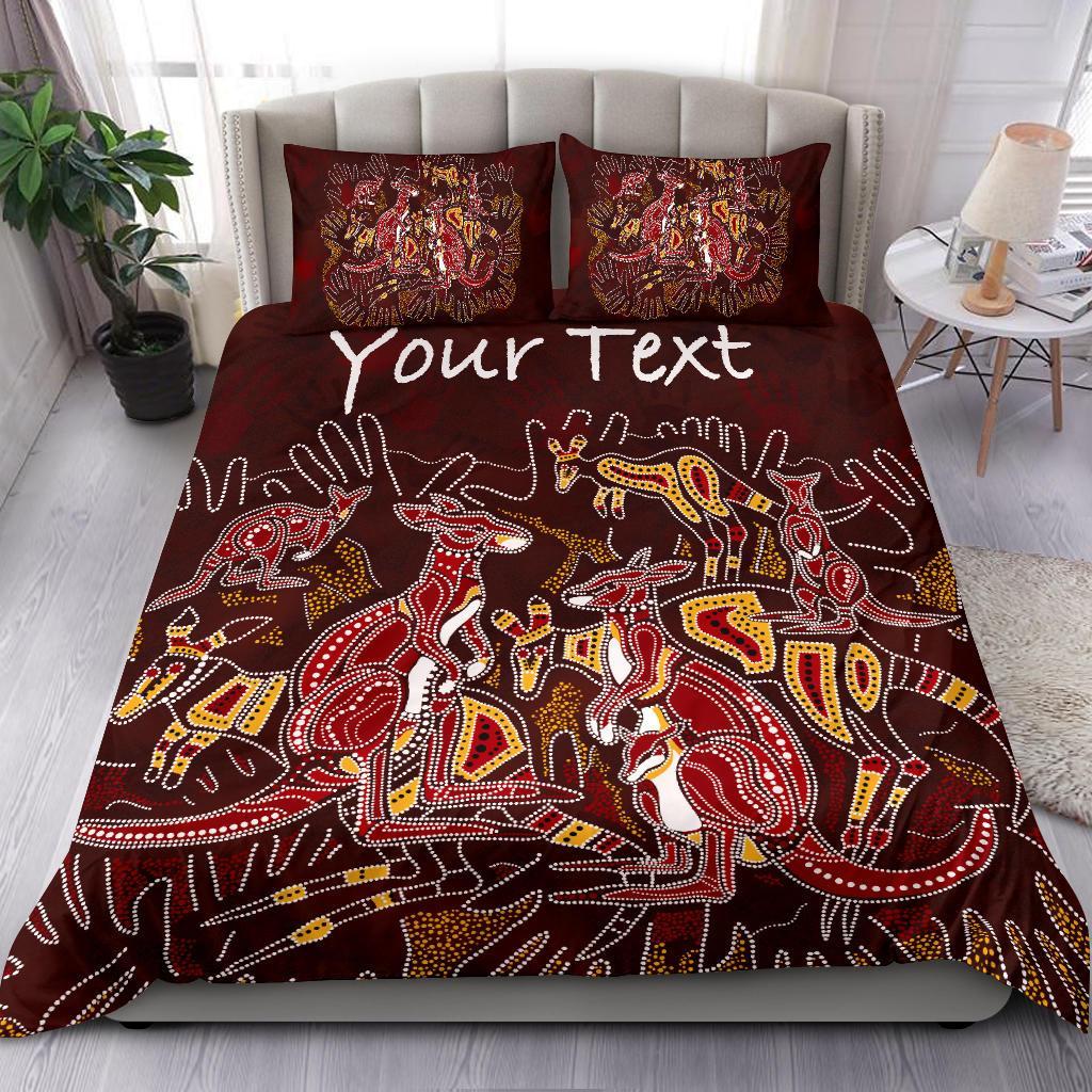 custom-aboriginal-bedding-set-kangaroo-family-with-hand-art