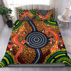 1st-australia-bedding-set-aboriginal-two-lizards-dot-painting-circle