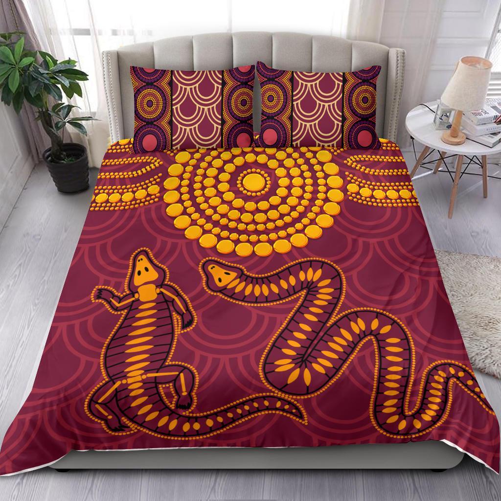 aboriginal-bedding-set-aboriginal-snake-and-alligator