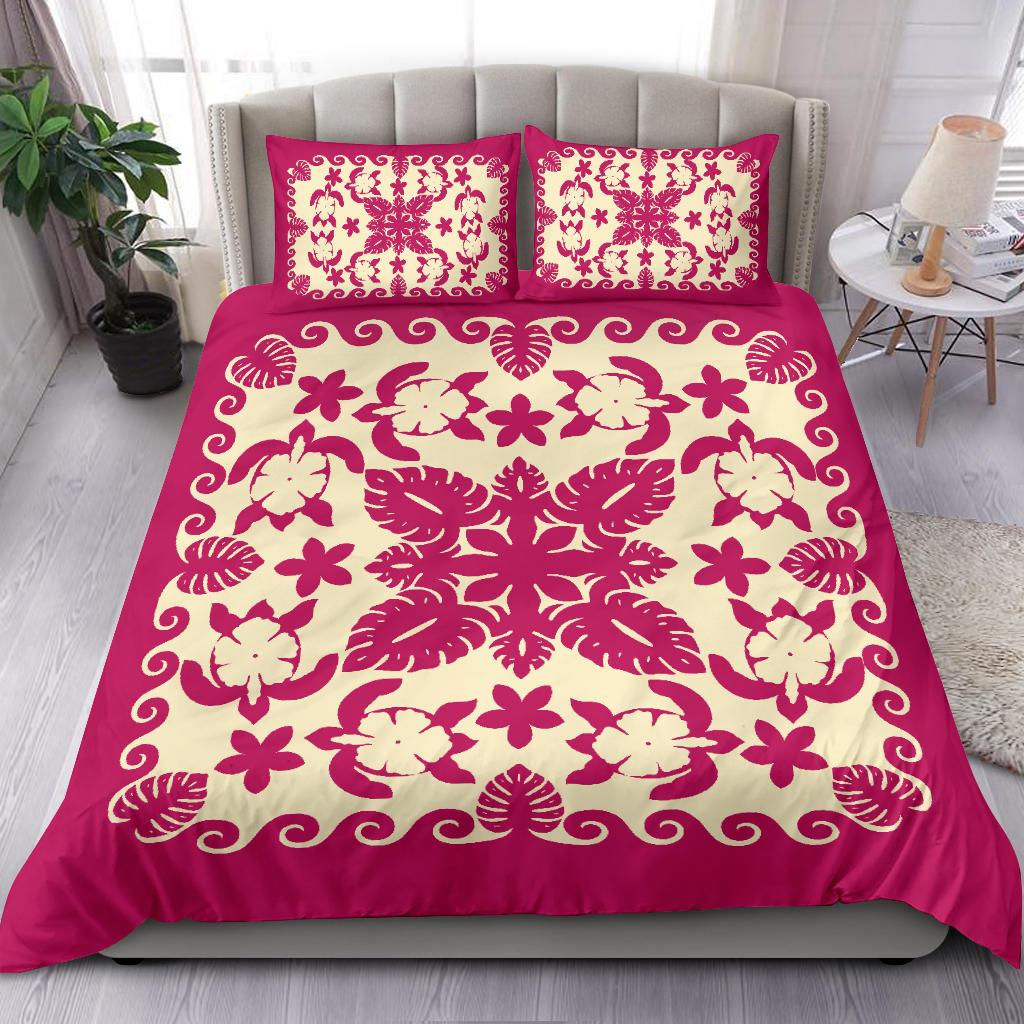 turtle-with-hibiscus-royal-pink-bedding-set