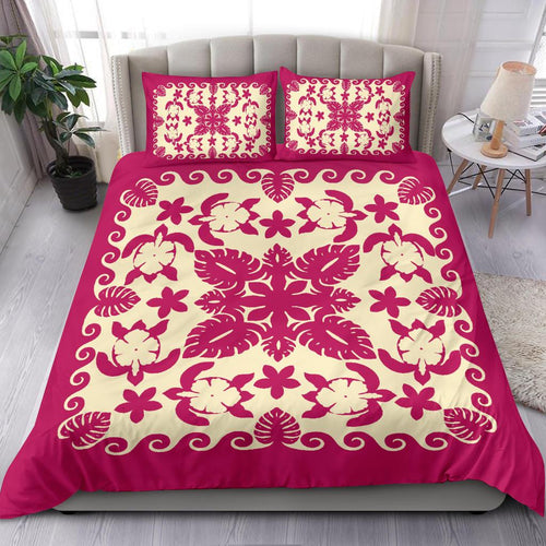 turtle-with-hibiscus-royal-pink-bedding-set