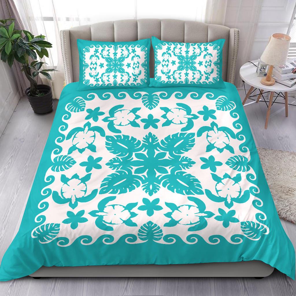 turtle-with-hibiscus-royal-turquoise-bedding-set