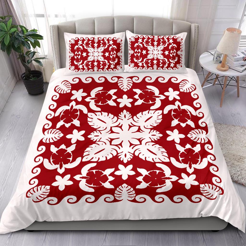 turtle-with-hibiscus-royal-white-bedding-set