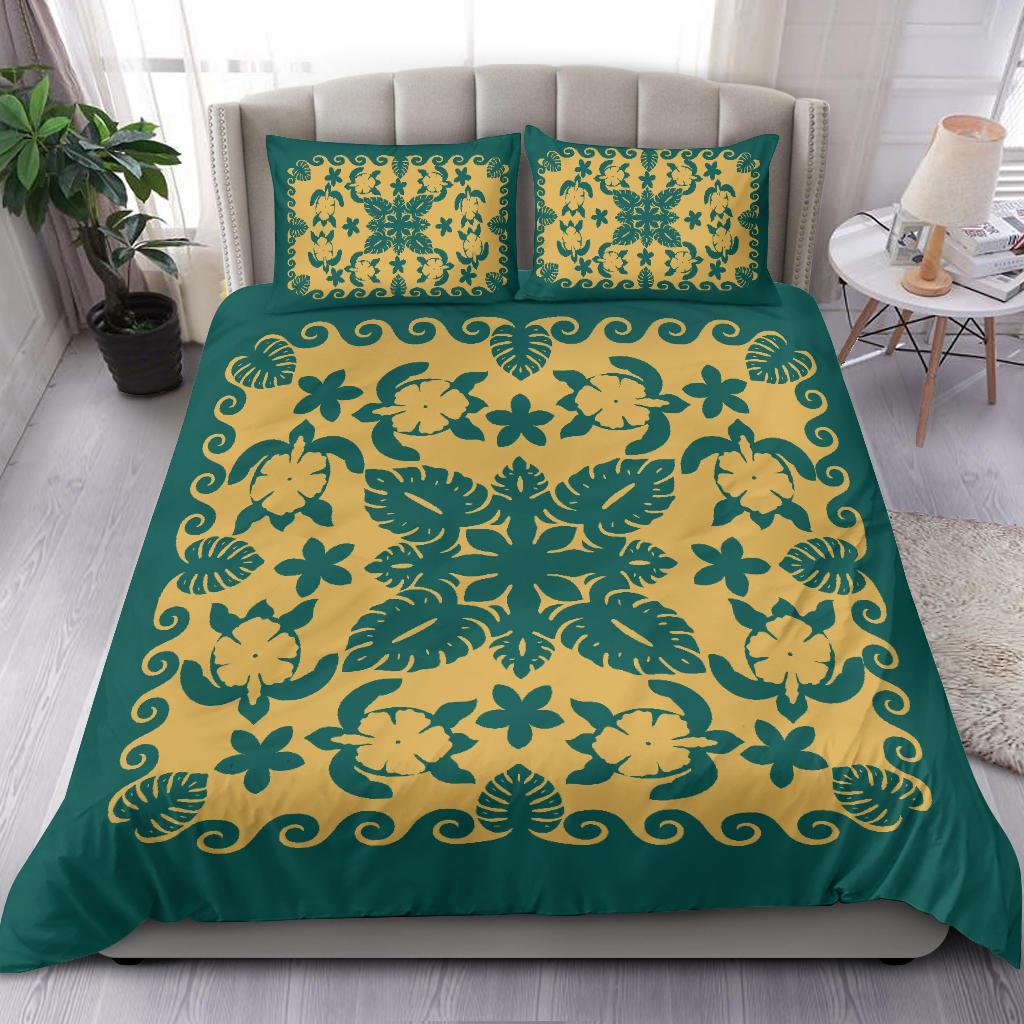 turtle-with-hibiscus-royal-blue-stone-bedding-set