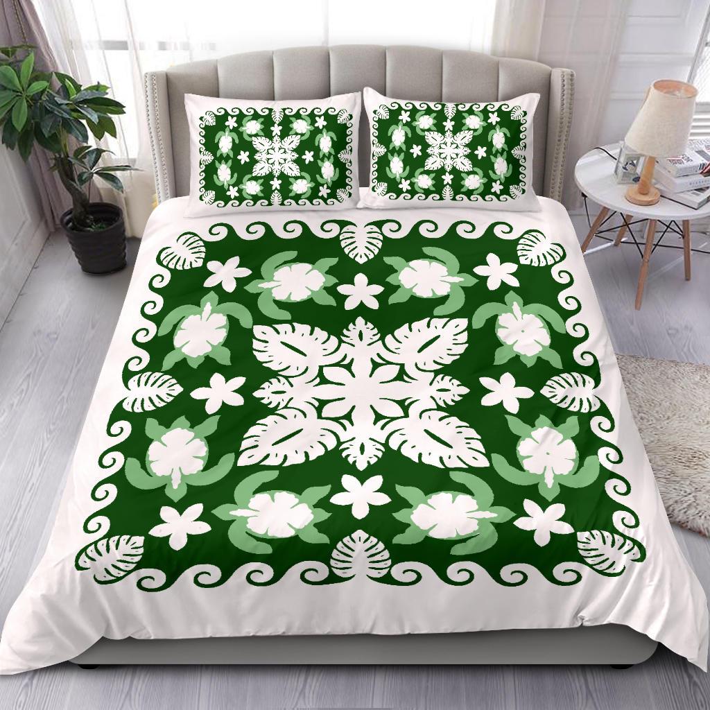 turtle-with-hibiscus-royal-bedding-set-palm-leaf