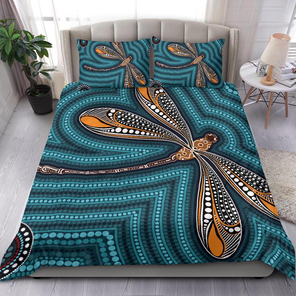 aboriginal-bedding-set-indigenous-dragonfly