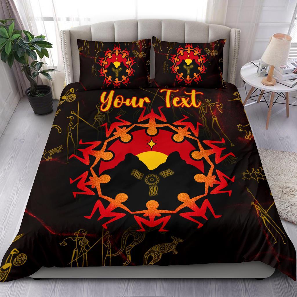 custom-aboriginal-bedding-set-australia-map-and-indigenous-flag