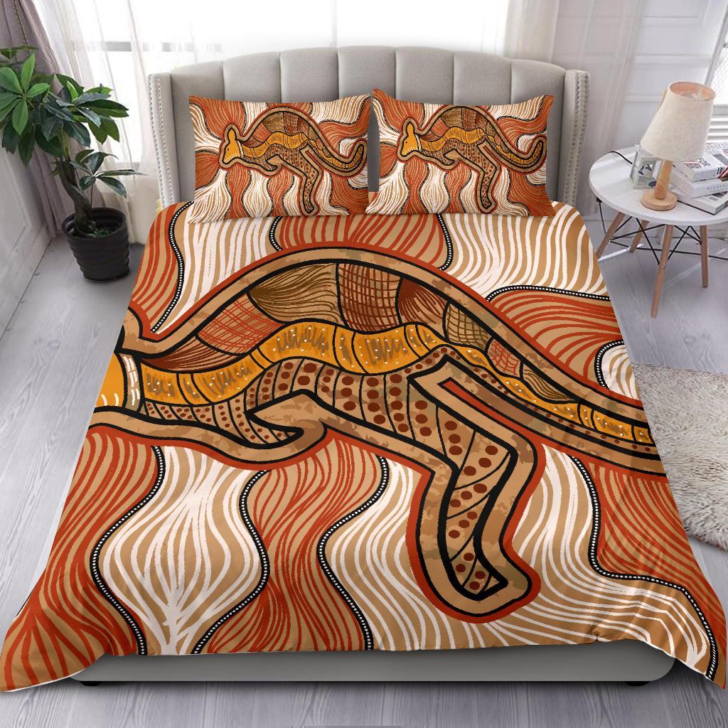 aboriginal-bedding-set-indigenous-kangaroo-vintage-stye