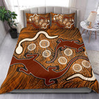 aboriginal-bedding-set-indigenous-brown-lizard-and-white-snake