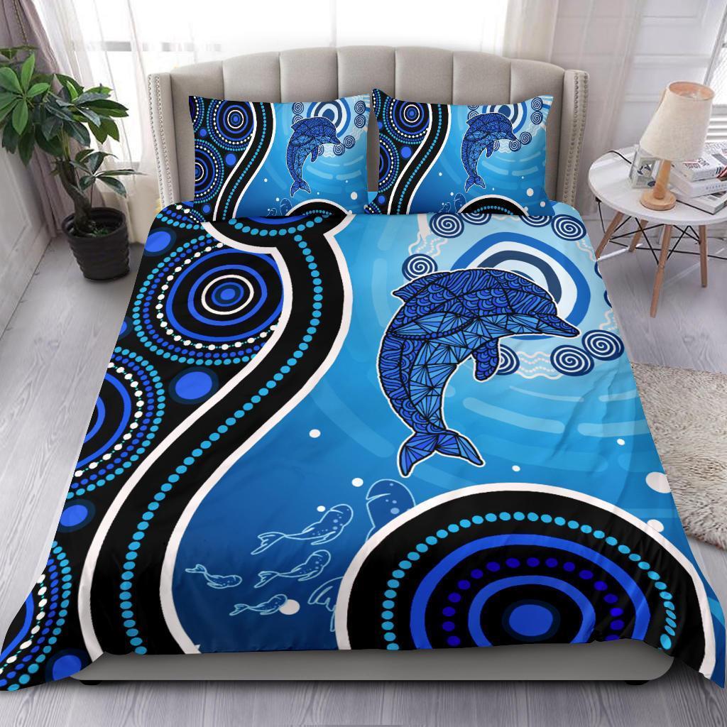 aussie-aboriginal-bedding-set-dolphin-and-aboriginal-dot-patterns