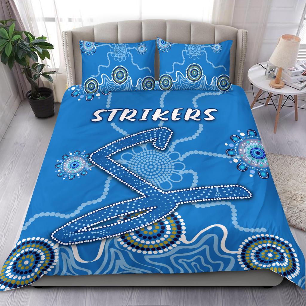 Strikers Bedding Set Indigenous Blue Energy - VibeHoodie