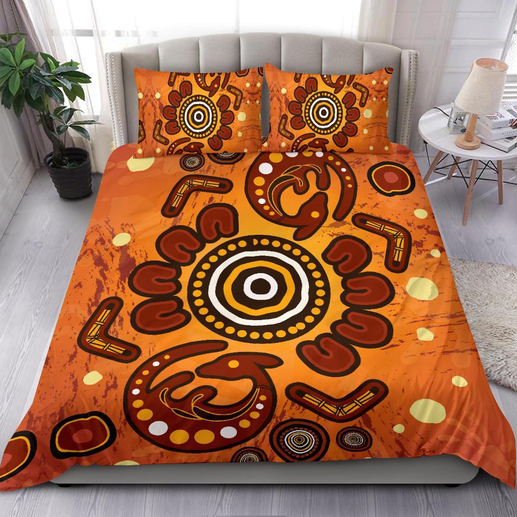 aboriginal-bedding-set-baby-kangaroo-and-dot-painting-patterns