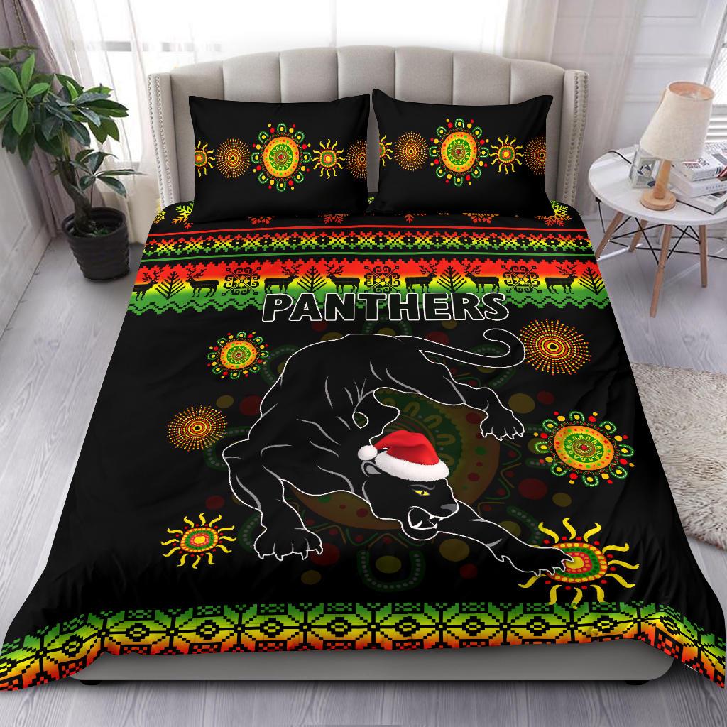 penrith-panthers-christmas-bedding-set-indigenous