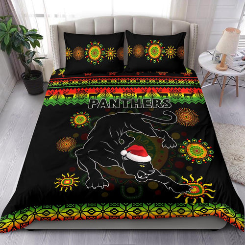 penrith-panthers-christmas-bedding-set-indigenous