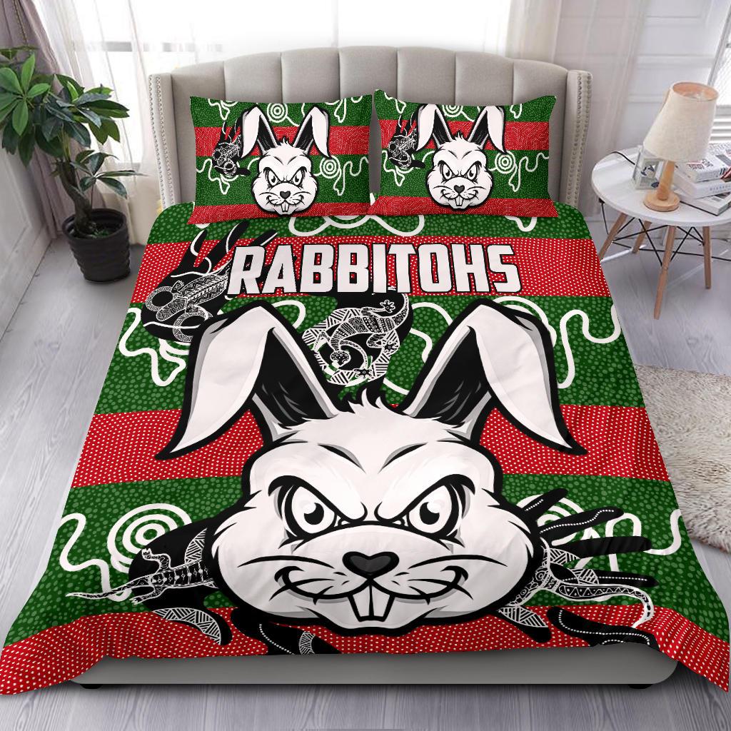rabbitohs-indigenous-bedding-set-rabbit-head