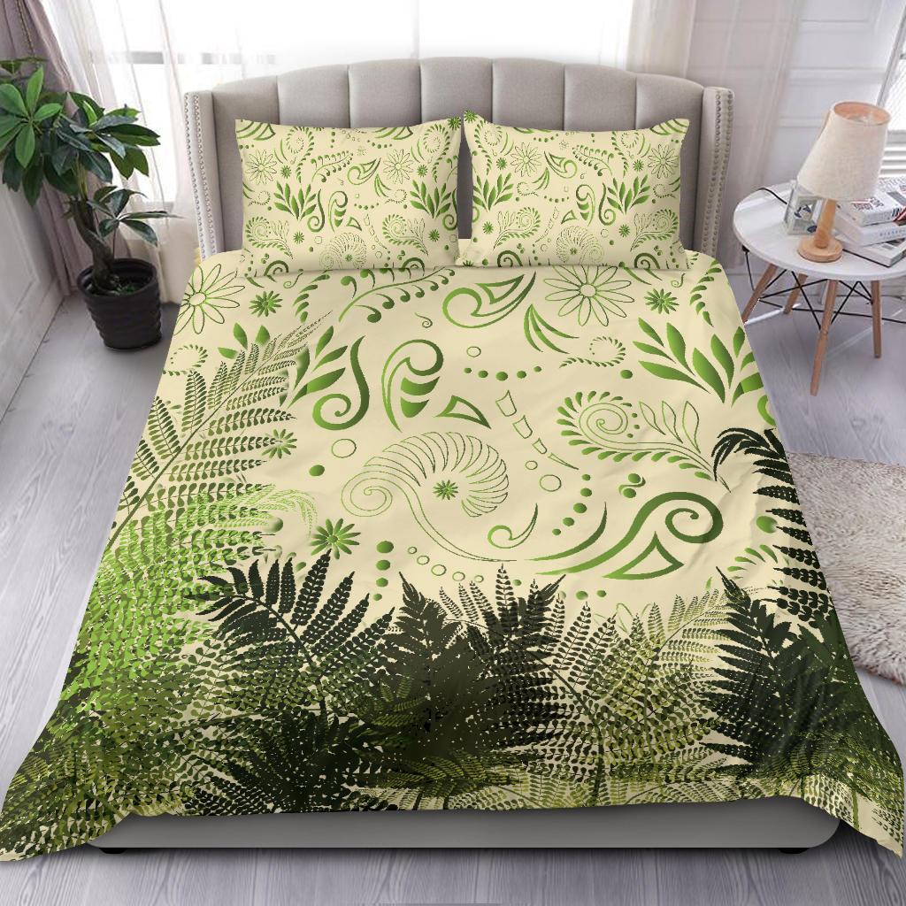 new-zealand-bedding-set-silver-fern-aotearoa-vibes-beige