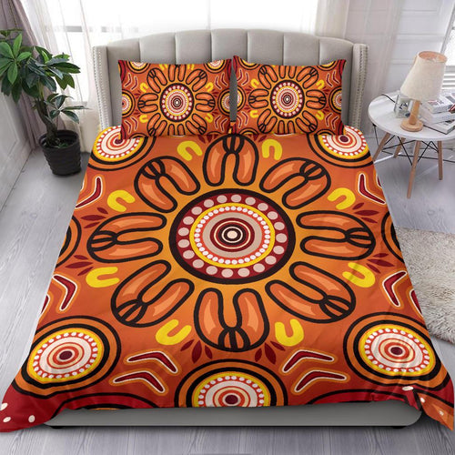 aboriginal-bedding-set-circle-flowers-patterns-ver01