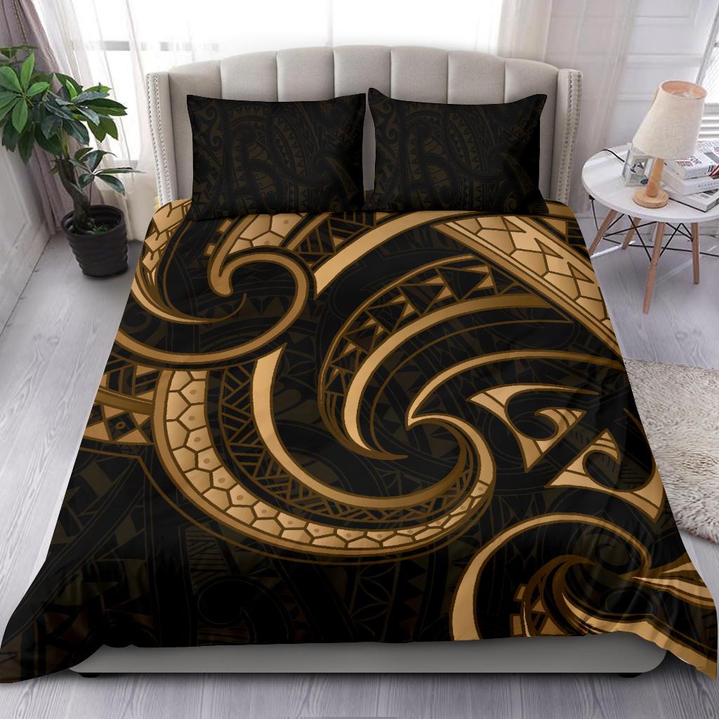 new-zealand-maori-mangopare-bedding-set-polynesian-gold